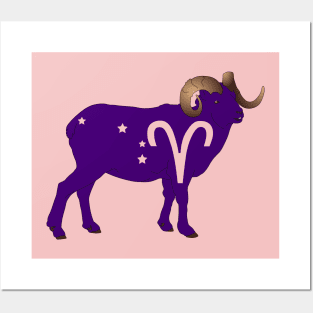 Aries (Royal Purple) Posters and Art